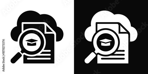 Quality Control Icon White And Black Background Style