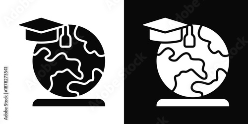 Predictive Icon White And Black Background Style