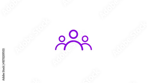 People team icon symbolizing community connection, collaboration, teamwork, and shared social interaction concept