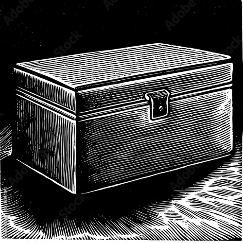 Vintage wooden storage box