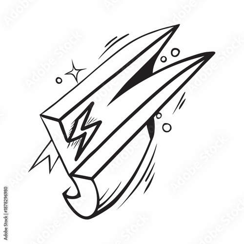 Dynamic surfboard illustration