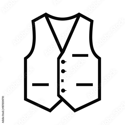 Waistcoat icon simple design element