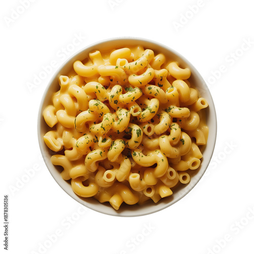 Mac and cheese isolated on white background
