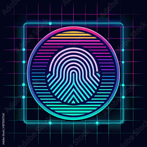 Futuristic fingerprint scan