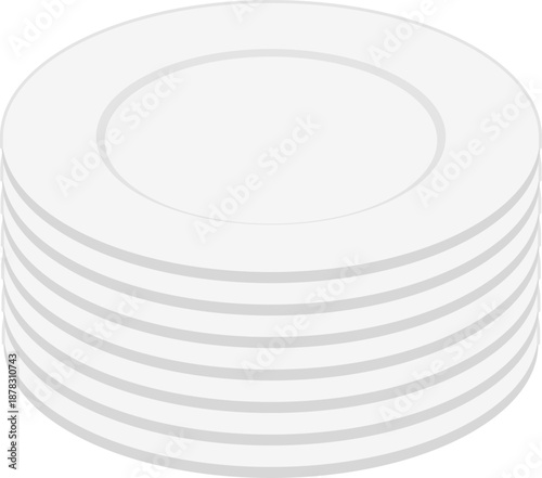 積み重ねたお皿のアイコン