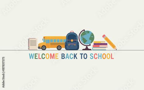 Welcome Back to School: A Colorful Collection of School Supplies