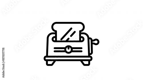 Animated Kitchen Toaster Appliance Scene