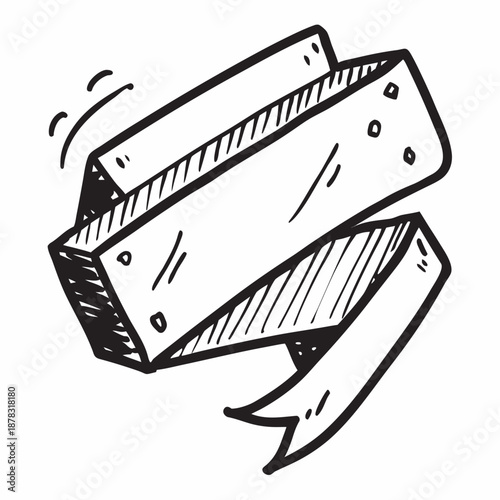 Open gift box with ribbon