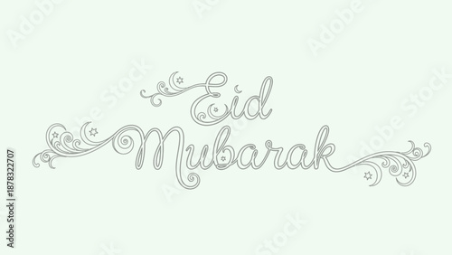 Eid Mubarak muslim holiday greeting card