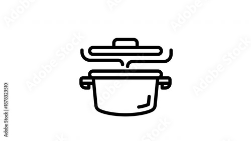 Animated Cooking Pot Kitchen Scene