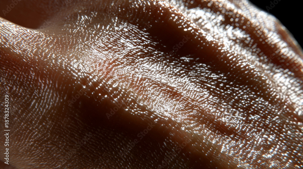 Fototapeta premium Ultra detailed close up of human skin texture with natural lines and pores, healthy and hydrated
