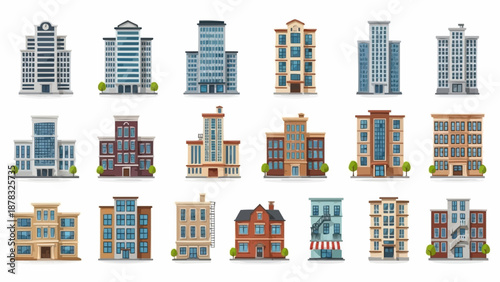 Collection of Modern and Classic Buildings and Architecture.