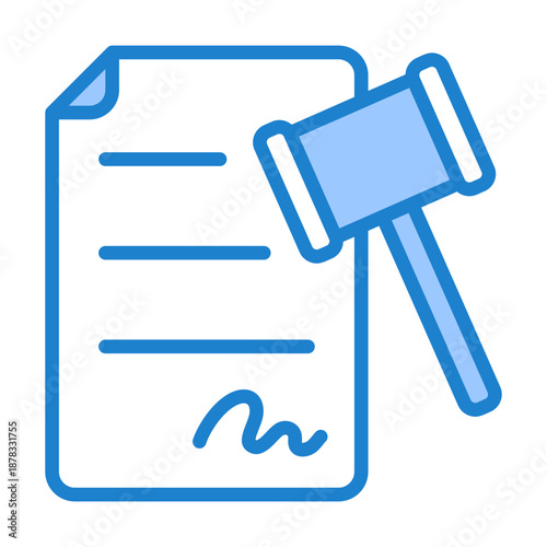 Legal Documents Icon - Blue Style