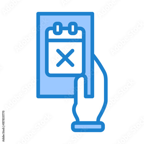 Leave Request Icon - Blue Style