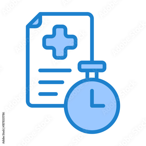 Sick Leave Icon - Blue Style