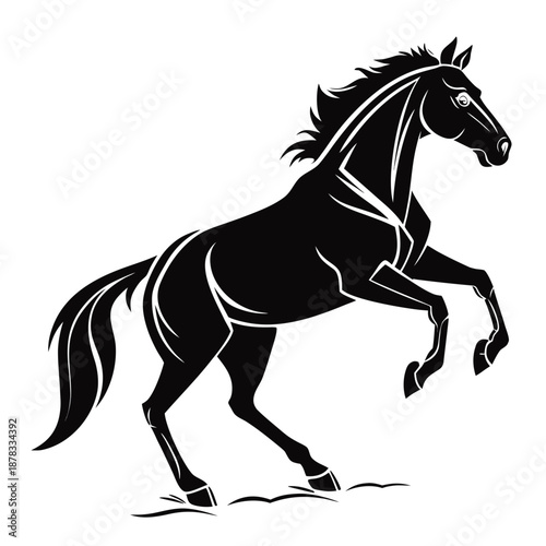 Dynamic horse silhouette