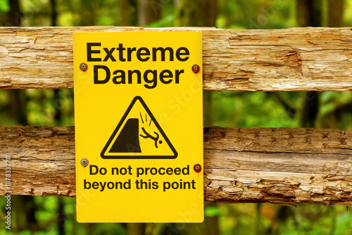 Yellow triangle sign 