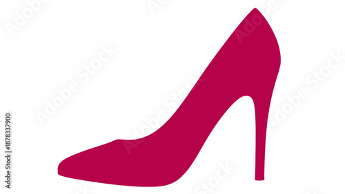 Elegant Pink High Heel Shoe Silhouette