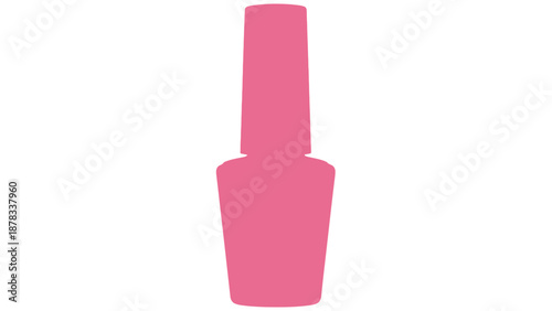 Pink Nail Polish Bottle Silhouette - Beauty Product Icon