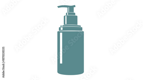 Cosmetic Pump Bottle Icon - Minimalist Design