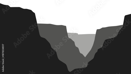 Abstract Canyon Landscape