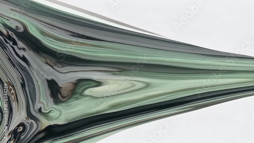 Abstract Metallic Warp Swirl Artwork For Video.