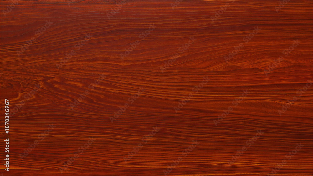 Obraz premium Close up of dark reddish brown wooden surface with visible grain