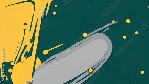 Abstract Graphic Studio Palette Splashes and Shapes.