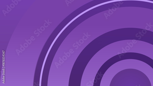 Layered purple and violet curved rings forming a sophisticated geometric pattern for modern branding and web design