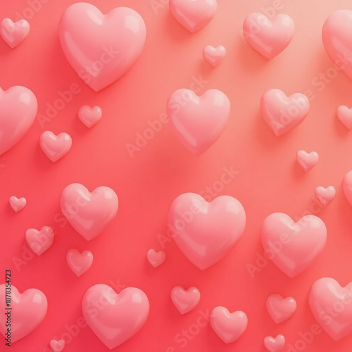 pink hearts background