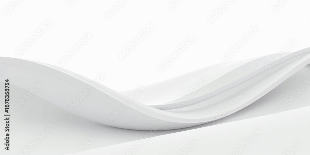 Obraz premium A dynamic business template featuring a white plastic spoon and fork over a wavy blue and gray vector backdrop with futuristic light curves and a digital texture design