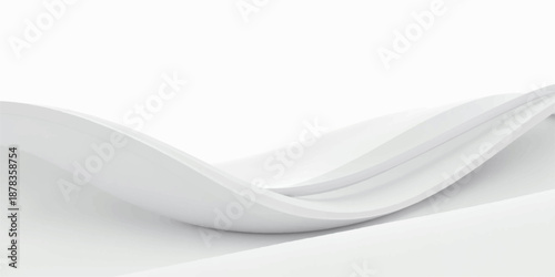 A dynamic business template featuring a white plastic spoon and fork over a wavy blue and gray vector backdrop with futuristic light curves and a digital texture design