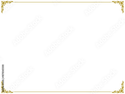 ハートがかわいい上下フレーム〜ゴールド〜