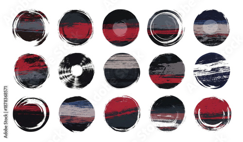 Free Download Bold grunge circle paint brushes vector collection - GFXLoad