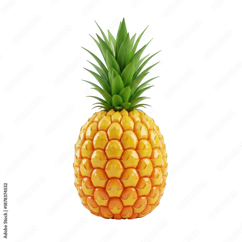Fototapeta premium Pineapple, isolated on transparent background