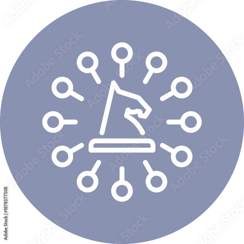 Strategic alliance  icon for strategic planning, website, application, printing, document, poster design, etc