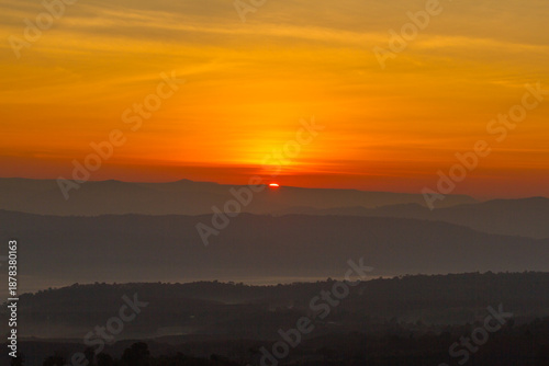 sunrise over the mountains