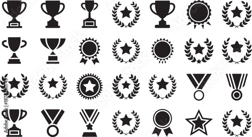 And recognition trophies stars laurels medals