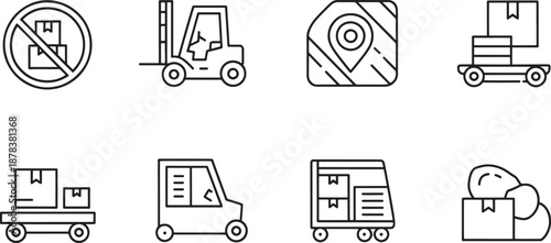 Black Logistics on White background truck