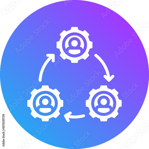Restructuring icon for management crisis, website, application, printing, document, poster design, etc