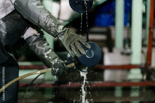 The workers are working in the factory.