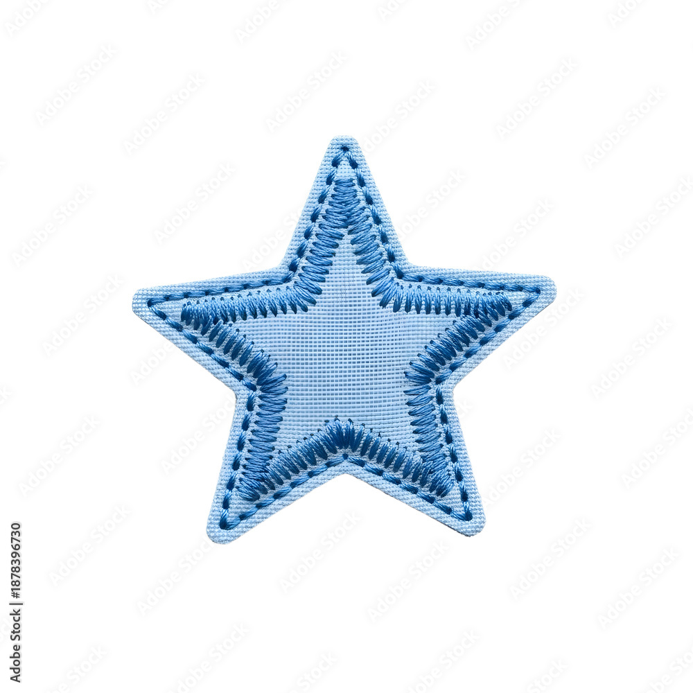 Obraz premium Detailed Blue Star Patch with Textured Embroidery