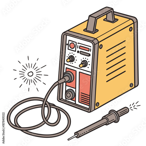 Illustrated welding machine