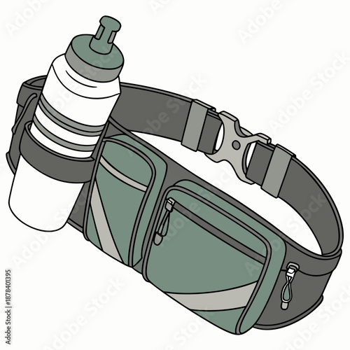 Fanny pack with water bottle holder