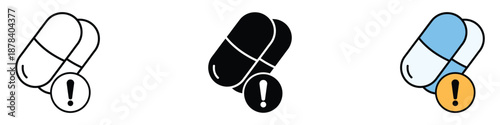 Overdose icon vector. Important medication warning symbol. vector illustration.