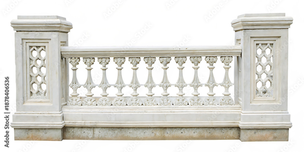 Obraz premium Intricate marble balustrade