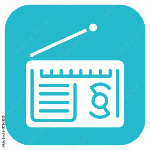 Radio icon vector image. Can be used for Retro.