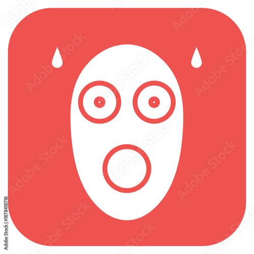 Fear icon vector image. Can be used for Psychology.