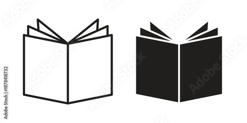 Book open icons collection vector design illustration isolated. EPS10