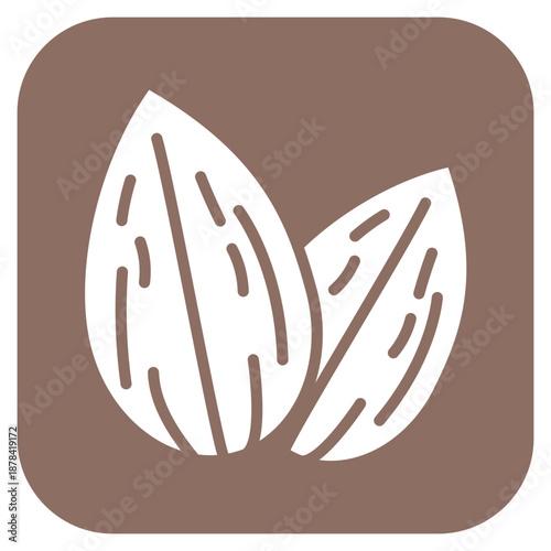 Almonds icon vector image. Can be used for Nutrition.